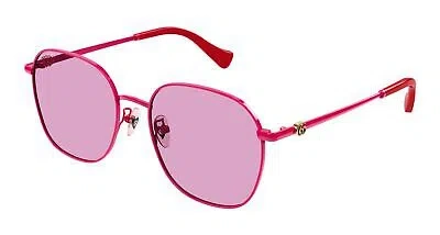 Pre-owned Gucci Sunglasses Gg1142sa 006 Red Pink Woman