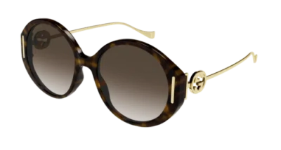 Pre-owned Gucci Sunglasses Gg1202s 003 Havana Brown Woman