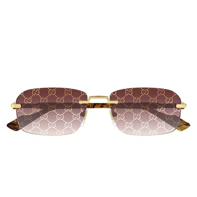 GUCCI GUCCI SUNGLASSES GG1221 S 004 GOLD/RED MEN