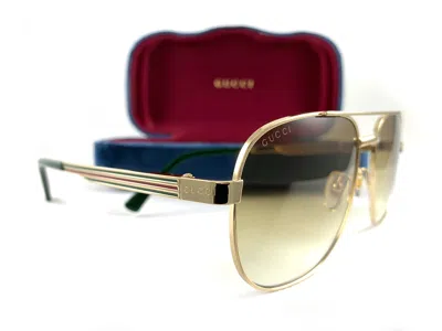 Pre-owned Gucci Sunglasses Gg1223s Gold Brown Gradient 001 Authentic 60mm