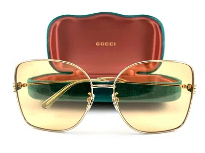Pre-owned Gucci Sunglasses Gg1282sa Gold Orange 005 Authentic