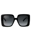 Gucci Grey Square Ladies Sunglasses Gg1314s 001 55