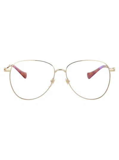 Gucci Gg1419s Sunglasses In 004 Gold Gold Transparent