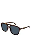 Gucci Tortoiseshell Navigator-frame Sunglasses In Crl