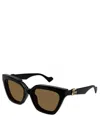 Gucci Gg Plastic Cat-eye Sunglasses In Crl