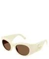 Gucci Gg Plastic Round Sunglasses In Crl
