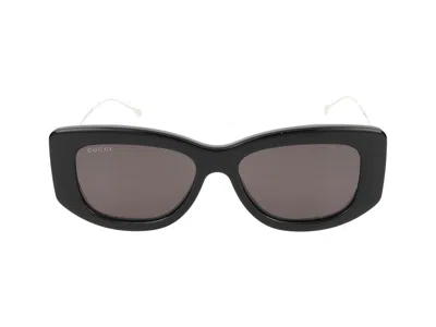 Gucci Sunglasses  Gg1566s 001 Black Gold Grey 55/17/120
