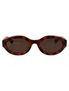 Gucci Womens Brown Gg1579s Oval-frame Injected Sunglasses In Brown