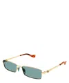 Gucci Rectangle-frame Sunglasses In Crl