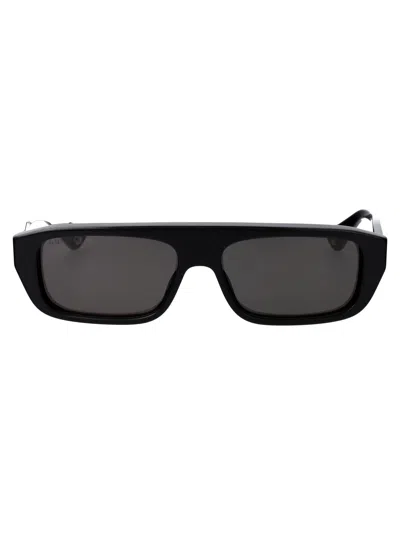 Gucci Squared Sunglasses Gg1617 S 001 In 001 Black Black Grey