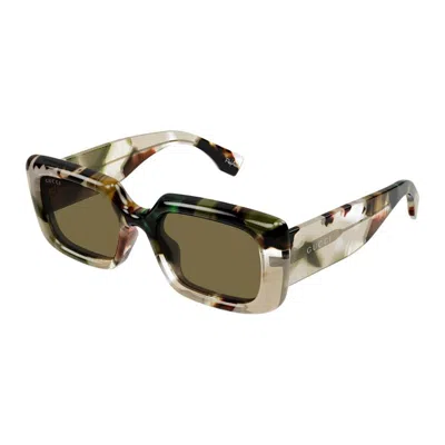Gucci Sunglasses  Gg1906s 002 Green Green Brown 53/19/145 In Multi