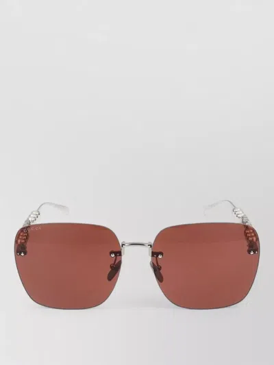 Gucci Sunglasses Gg1923sa 002 Metal Rimless Square In Gray
