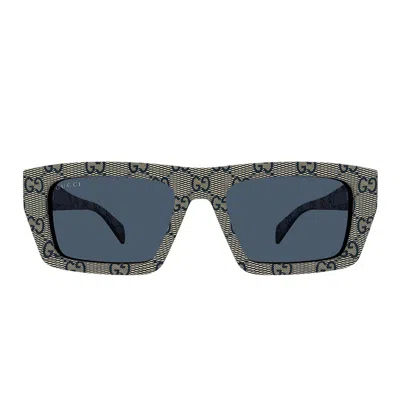 Gucci Sunglasses Gg2020 S 005 Beige/blue Men In Gray