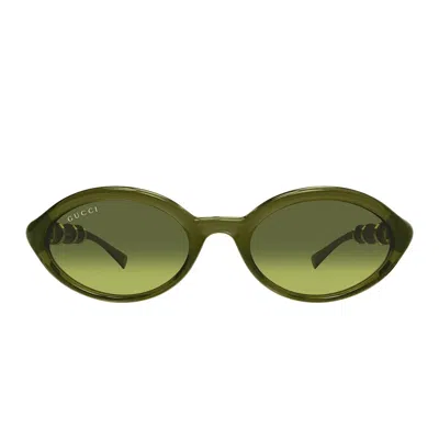 Gucci Sunglasses Gg2059 S 004 Green/green Women In Neutral