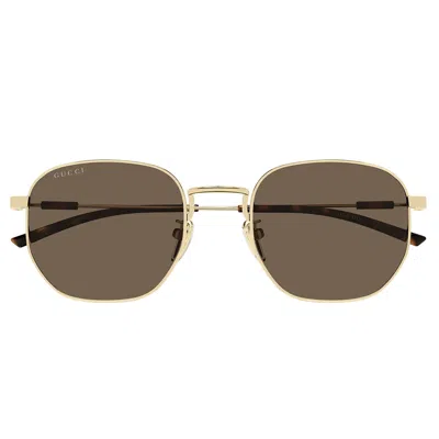 Gucci Sunglasses Gg2095 S 004 Gold/brown Men In Red