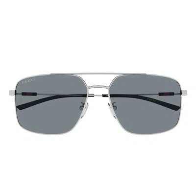 Gucci Sunglasses Gg2096 Sa 003 Silver/gray Men In Blue