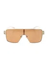 Gucci Rectangle Sunglasses Crystal-embellished Protective Case In Gold