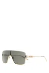 Gucci Women Platinum Metal Sunglasses In Gold
