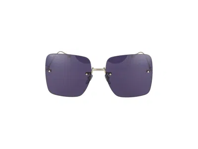Gucci Sunglasses In Gold Gold Blue