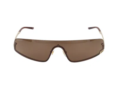Gucci Sunglasses In Gold Gold Brown
