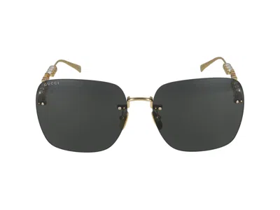 Gucci Sunglasses In Gold Gold Grey