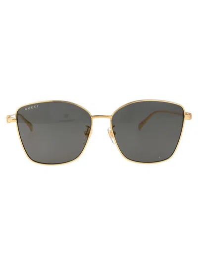Gucci Gg1805sa Sunglasses In Gold-gold-grey