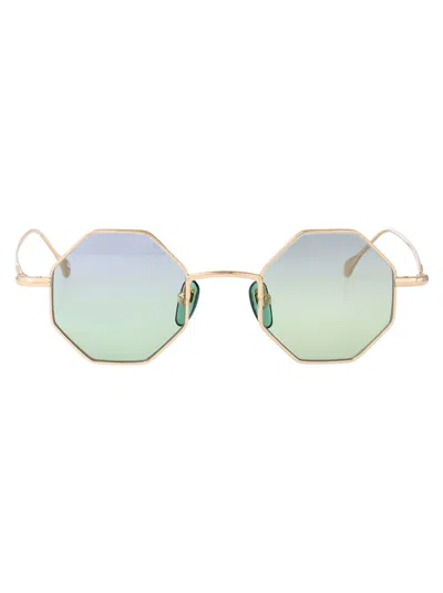 Gucci Sunglasses In Gold-gold-light Blue