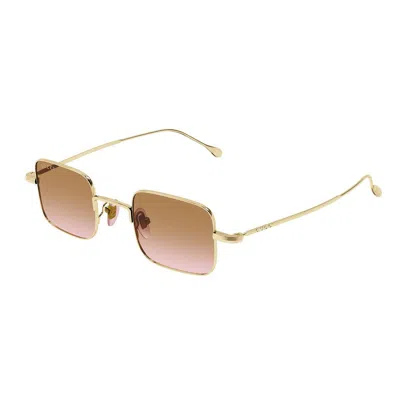 Gucci Sunglasses In Gold Gold Orange