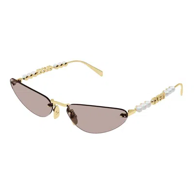 Gucci Sunglasses In Gold Gold Pink