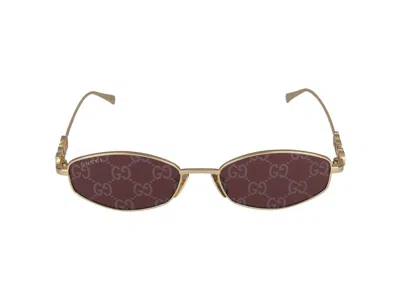 Gucci Sunglasses In Gold Gold Red