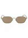 Gucci Eyewear Sunglasses In Gold Ivory Pink