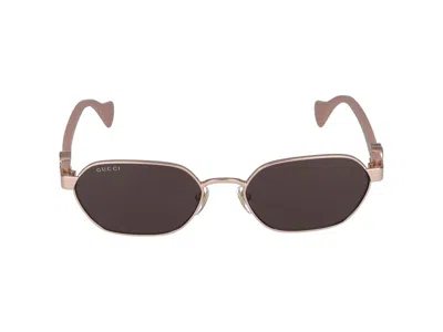 Gucci Sunglasses In Gold Pink Violet