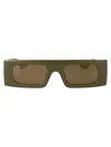 Gucci Interlocking G Sunglasses In Green-green-brown