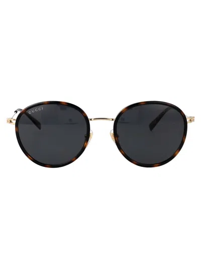 Gucci Gg1849s Sunglasses In Black-gold-grey