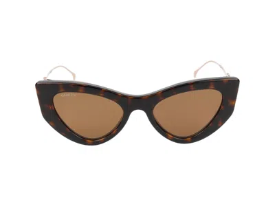 Gucci Sunglasses In Havana Gold Brown