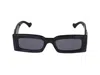 Gucci Gg1425s Rectangular Acetate Sunglasses In Havana Havana Grey