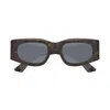 Gucci Rectangle-frame Sunglasses In Havana/grigio