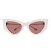 Gucci Double G Cat-eye Sunglasses In Ivory Gold Red