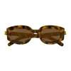 Gucci Oval Plastic Sunglasses In Marrone/marrone