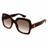 Gucci Brown Gradient Square Ladies Sunglasses Gg1337s 003 54 In Marrone/marrone