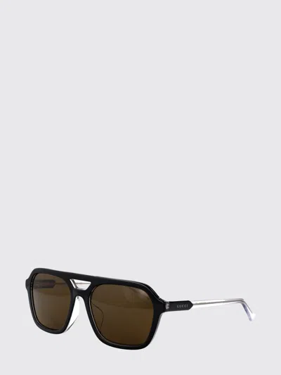 Gucci Sunglasses Men Black In Brown