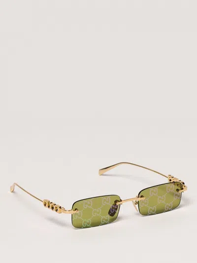Gucci Sunglasses Men Gold In Green
