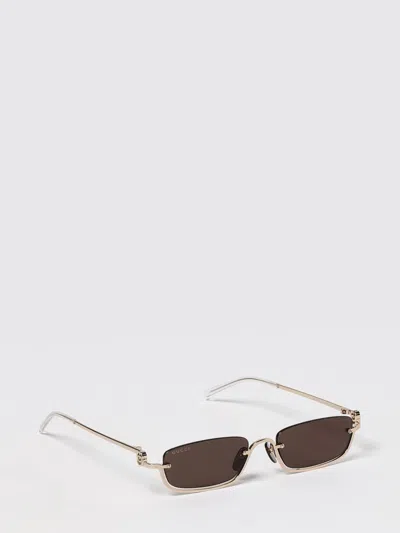 Gucci Sunglasses Men Gold In Metallic