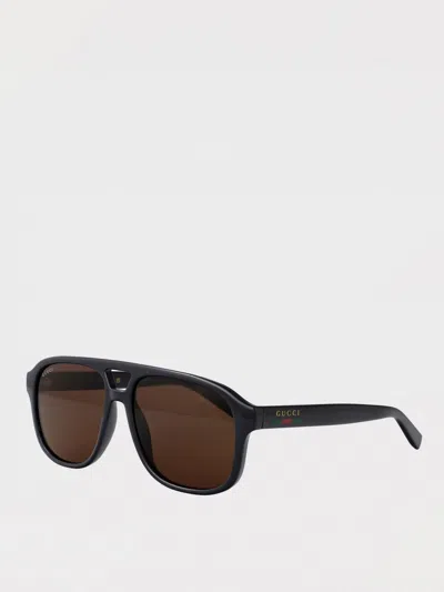 Gucci Sunglasses Men Grey In Black