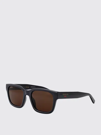 Gucci Sunglasses Men Grey In Brown