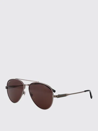Gucci Sunglasses Men Silver In Brown