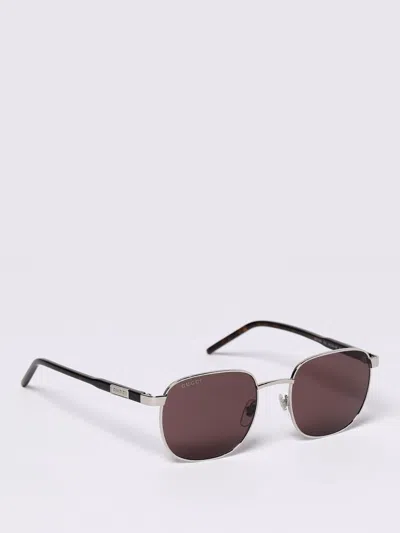 Gucci Sunglasses Men Silver In Metallic