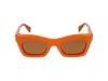 Gucci Sunglasses Gg1773s 004 Rectangular Bold Frame In Yellow