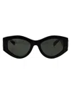 Gucci Black-black-grey Recycled Acetate Sunglasses In Black