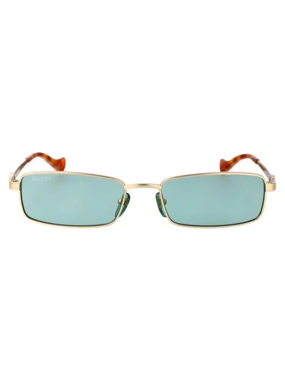Gucci Sunglasses Woman Gnawed Blue In Brown